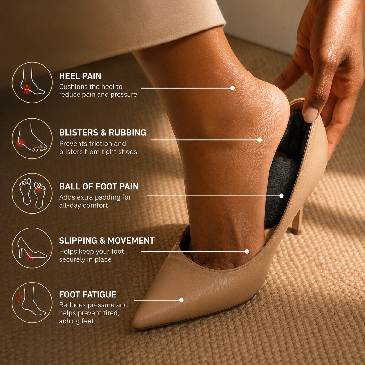 Melo Anti-Blister & Shoe-Sizing Heel Pads (ultra Cushion)